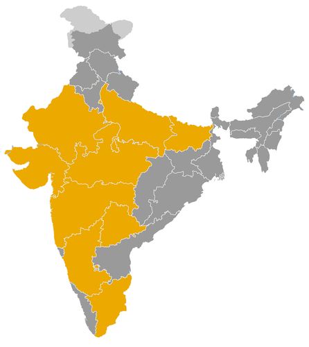 India • |1290/1320| • Khalji-dynastie: kaart